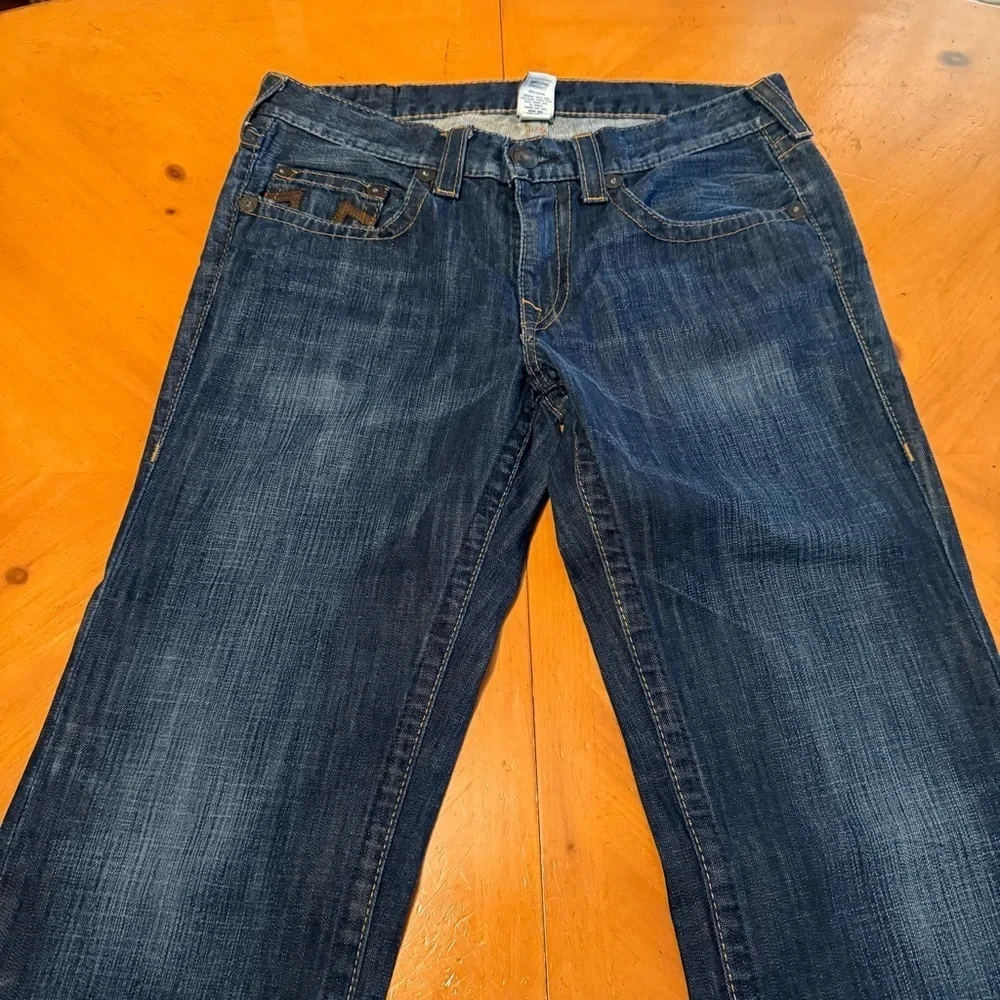 True Religion Section Row Seat Bootcut Jeans 36x34 Vintage Y2K USA Made Unique